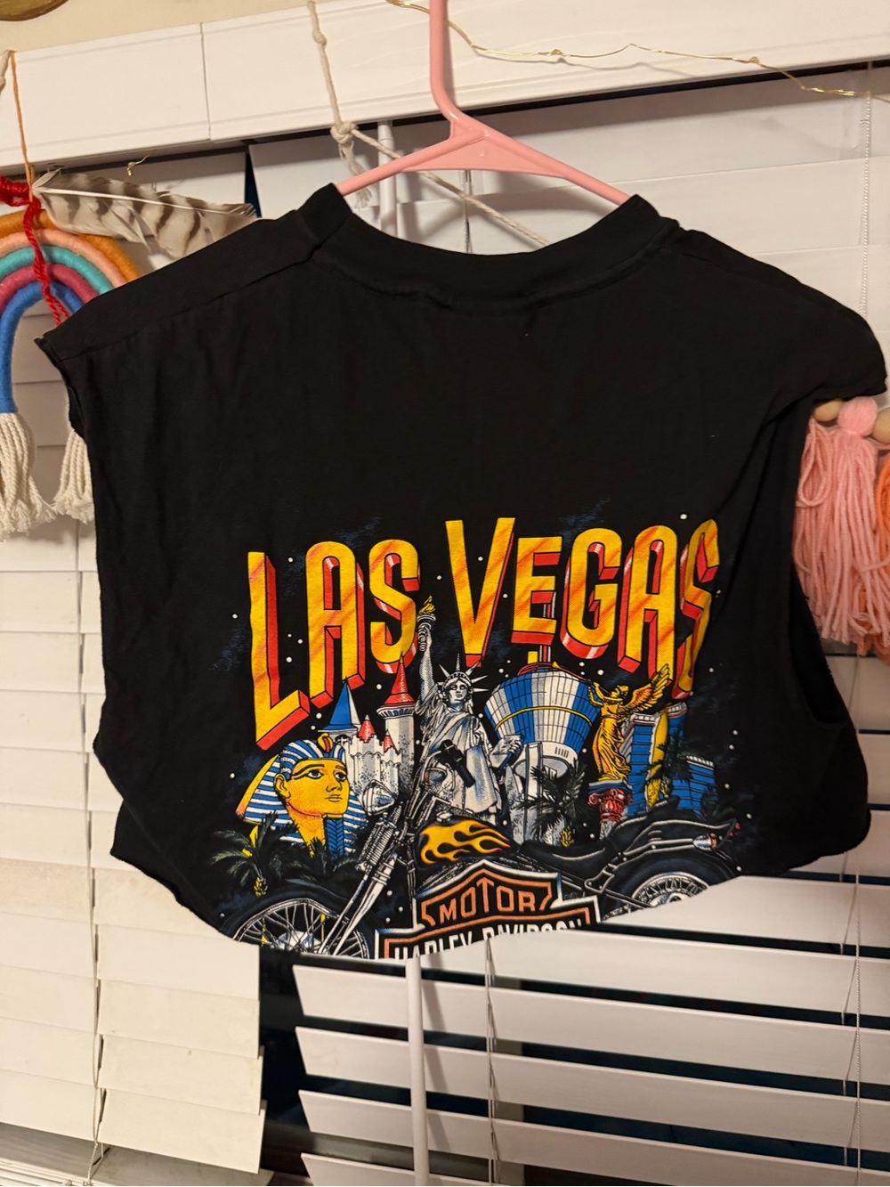 Harley Davidson Las Vegas Graphic crop Top - Black